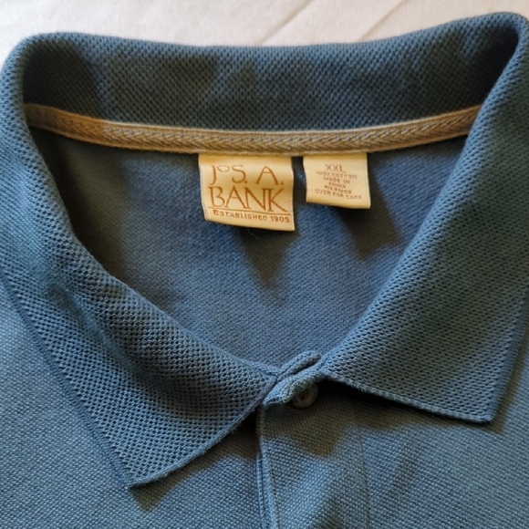 NEW, Jos. A. Bank Blue Polo Shirt Short Sleeve Casual - Picture 5 of 14